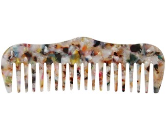 Curved Resin Multi Coloured Hair Comb