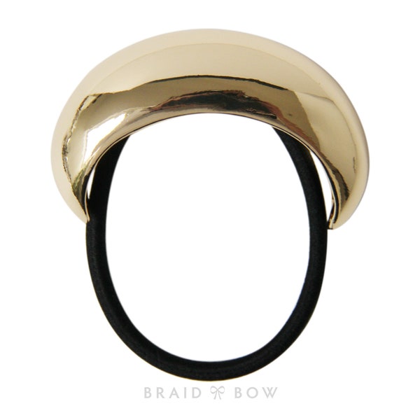 Oversized Sleek Gold Ponytail Holder