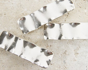 Silver Creased Hair Clip