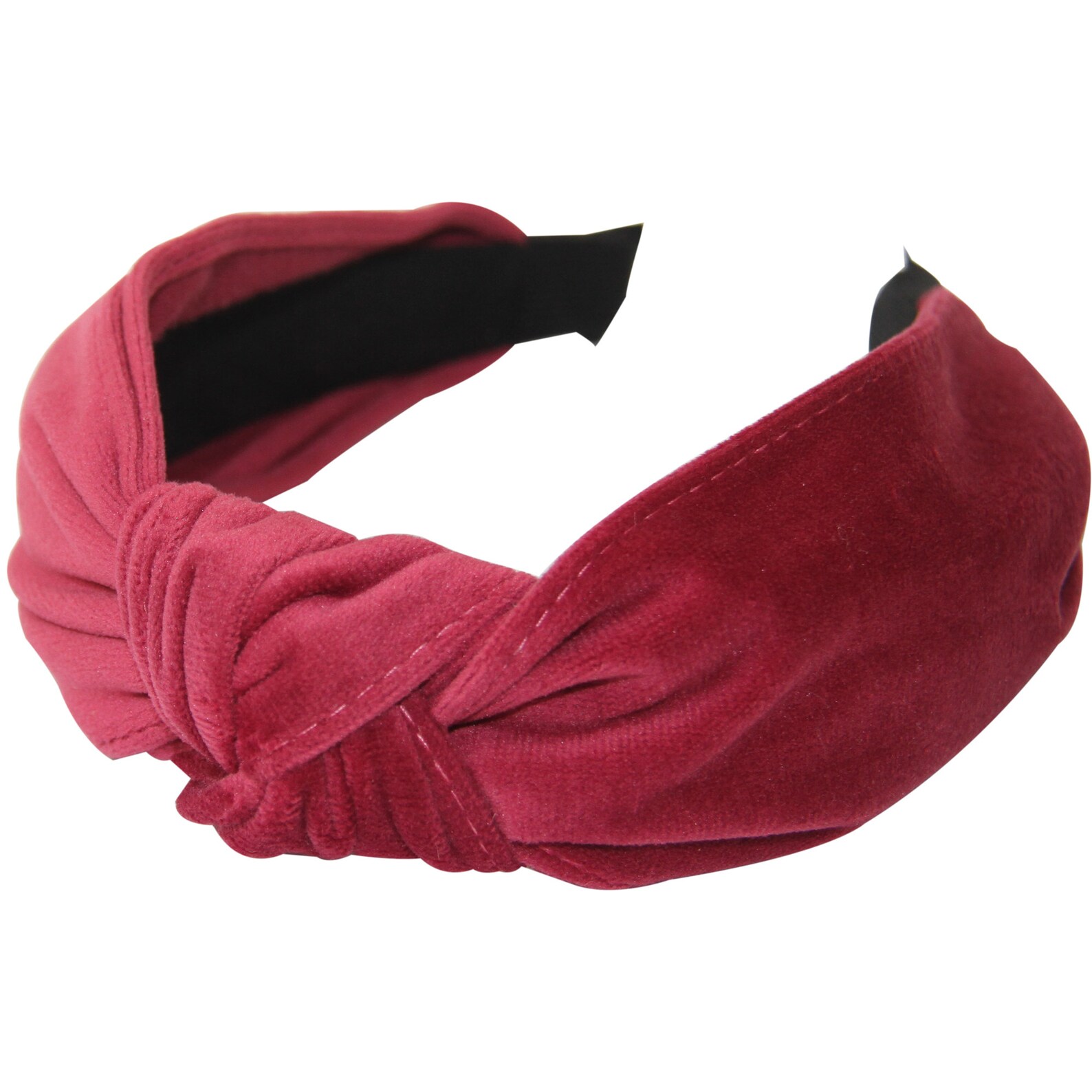 Berry Red Velvet Knotted Headband Etsy