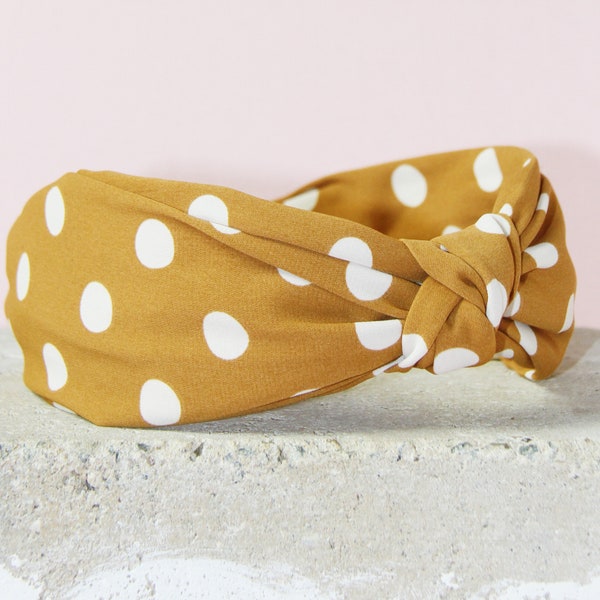 Mustard Polka Dot Hairband