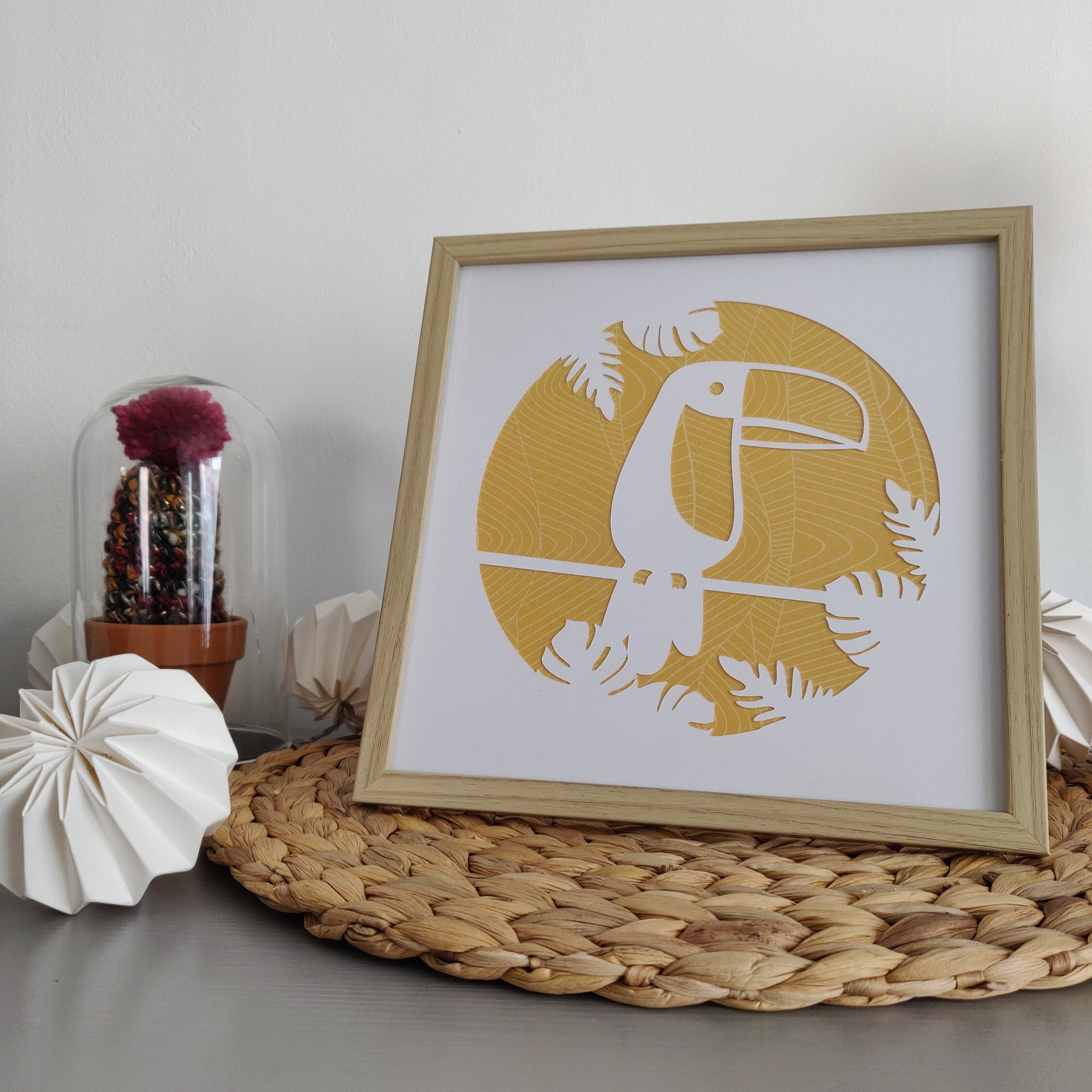 Déco Enfant - Toucan en Papier Découpé