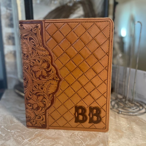 Hand Tooled Leather Day Planner Etsy