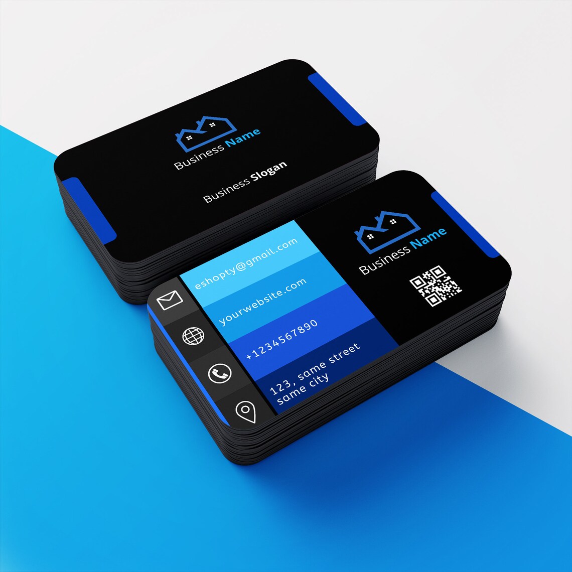 Business Card Template, Business Card Design, Canva Template, Business