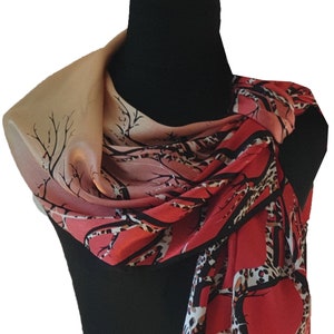 Gorgeous ultra fine bursa Silk Scarf-digital print Scarflong silk scarfGift for herBursa silk scarfsilk scarf women