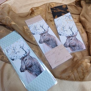 Autumn Elk Handmade Bookmark