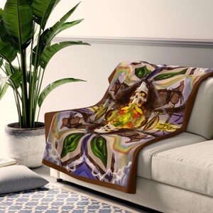 Leaf Foot Cozy Blanket | Soft & Warm Fleece Throw | Unique Design for Home or Outdoor