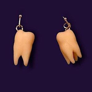 Tooth Earrings | Handmade Dangle Earrings | Unique Statement Jewelry