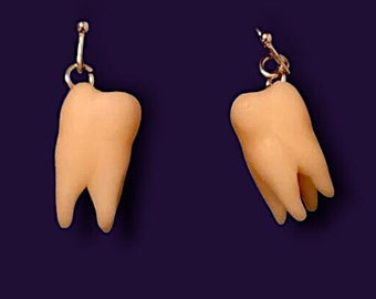 Tooth Earrings | Handmade Dangle Earrings | Unique Statement Jewelry