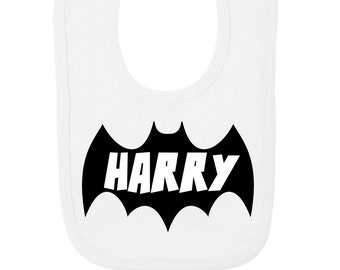 Splat planet Personalised Superhero Bib - newborn baby gift - baby shower gift - funny baby bib - funny baby gift