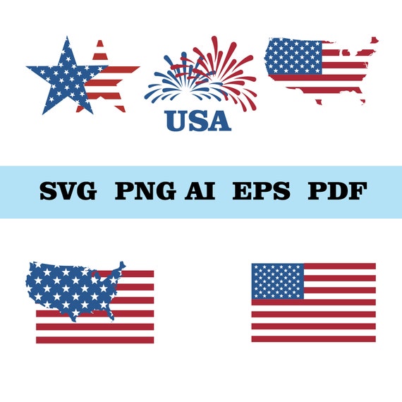 American Flag Svg Cut Files 4th Of July Svg American Flag Etsy