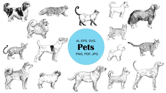 Download Cat Svg Dog Svg Cat Silhouettecat Dog Bundle Dog Etsy Yellowimages Mockups
