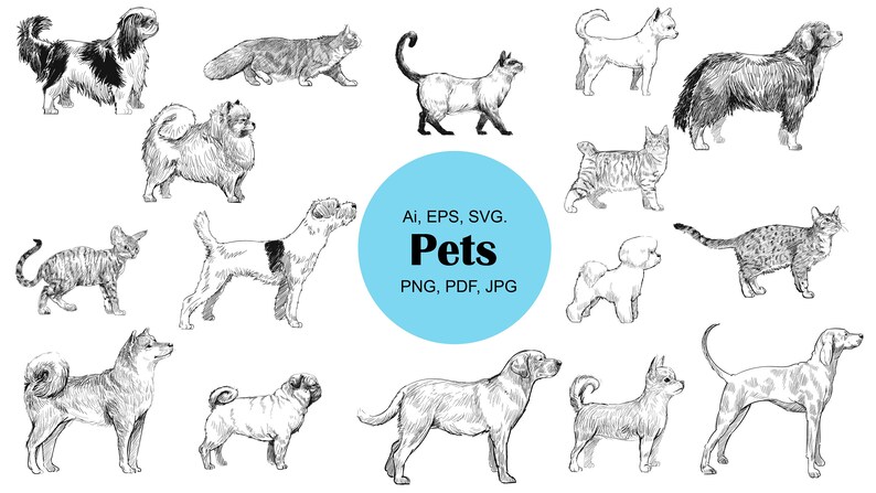Download Cat Svg Vector Cat Png Cat And Dog Cat Silhouette Cat Dog Bundle Clipart Cats Dog Silhouette Clipart Animal Dog Svg Digital File Scrapbooking Embellishments Kromasol Com