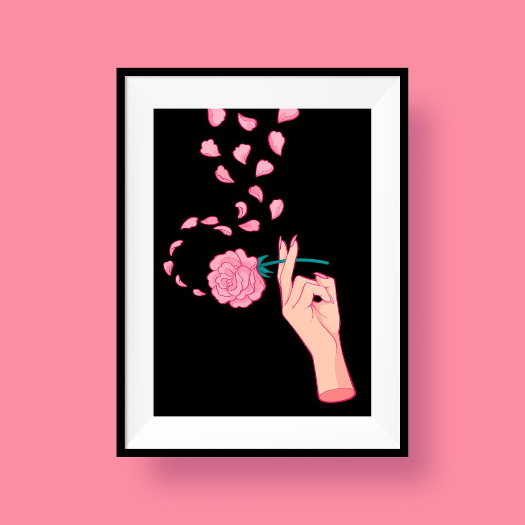 Smoking Rose Petals Poster Art Print Etsy Hong Kong