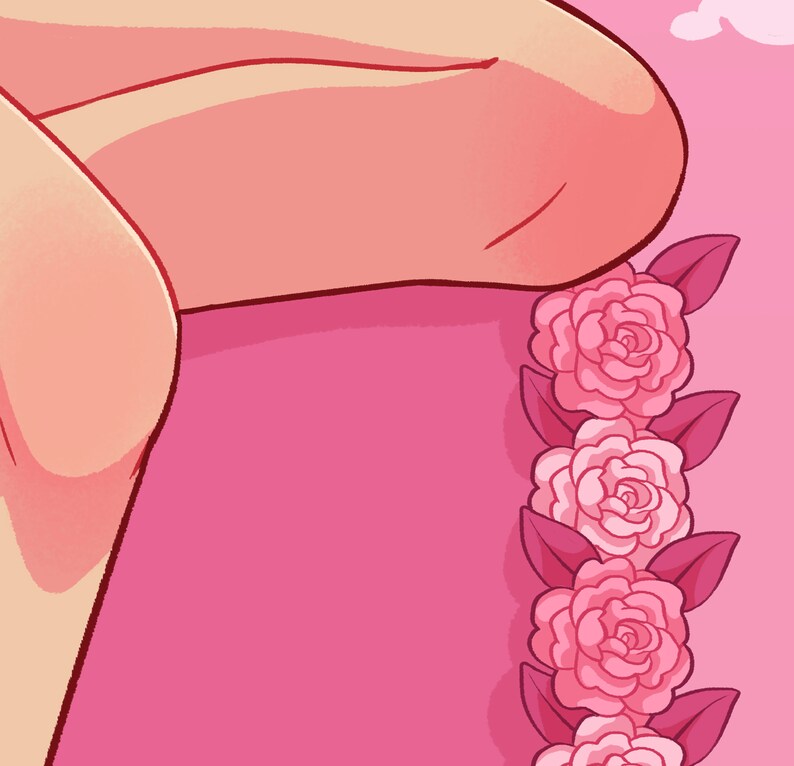 Pink Gin Girl Art Nouveau Print