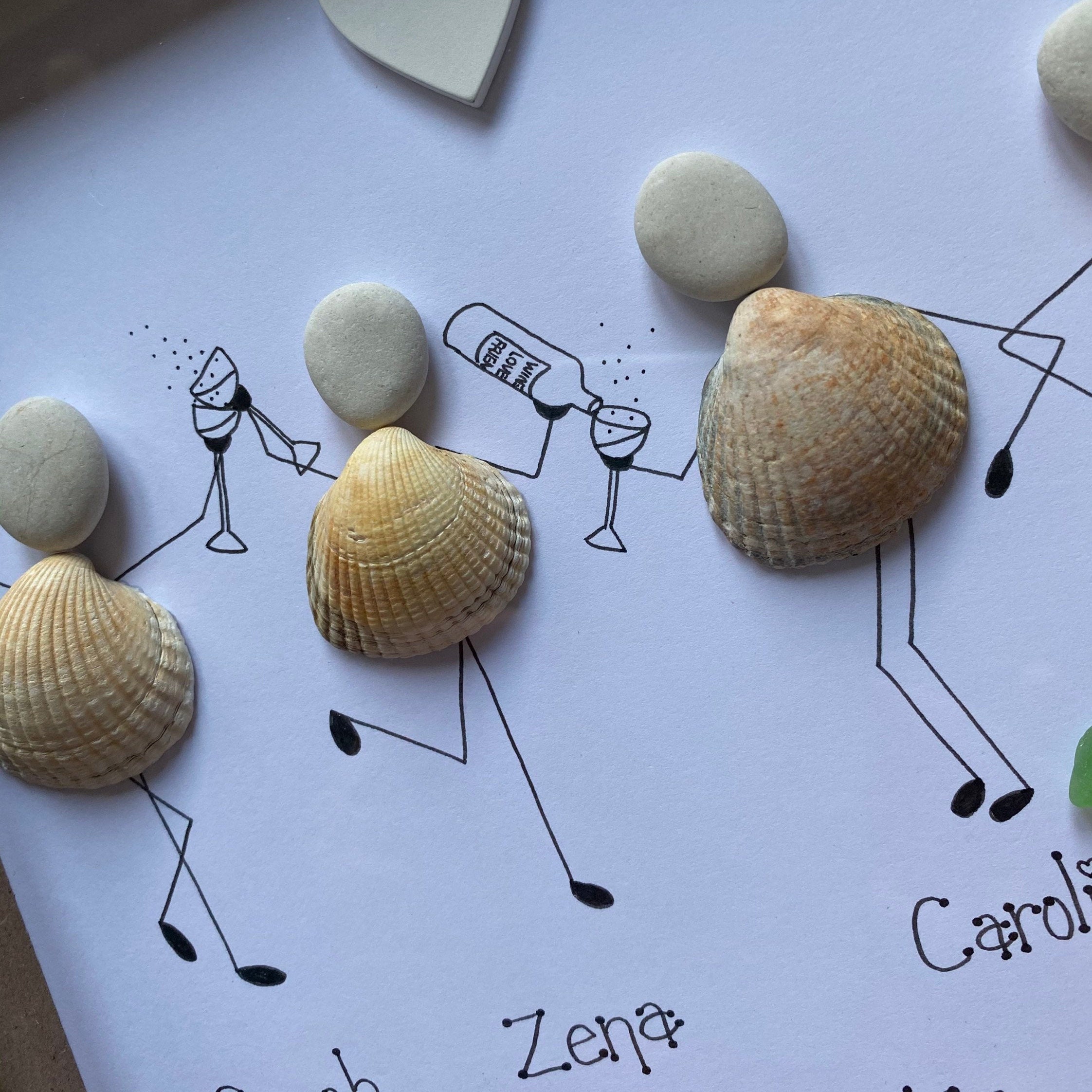 Friends Pebble Art Personalised Picture Friends Pebble Art | Etsy