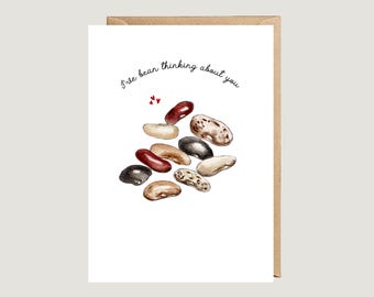 Bean Pun Card, Funny Friends Illustration (A6)