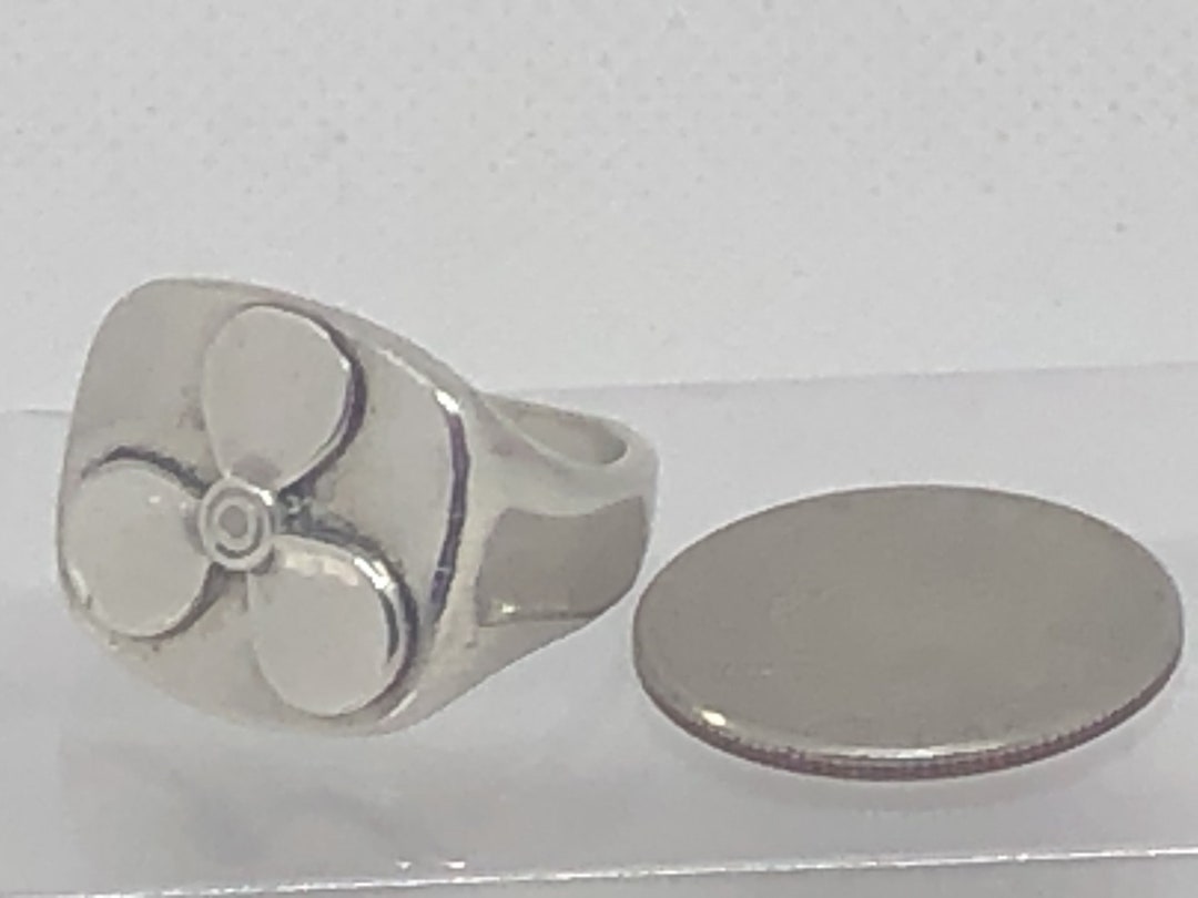 Navy Machinists Mate Ring Sterling Siver Style B Etsy