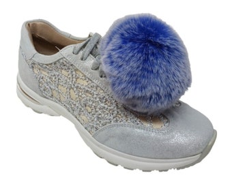 Large Fur Pom Pom Clip for Shoes (2pcs), Shoe Accessories, Faux Fur