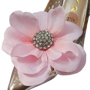 Light Pink Color Flower Clips for Shoes (2 pieces), Shoe Clips, Shoe Accessories, Please Choose