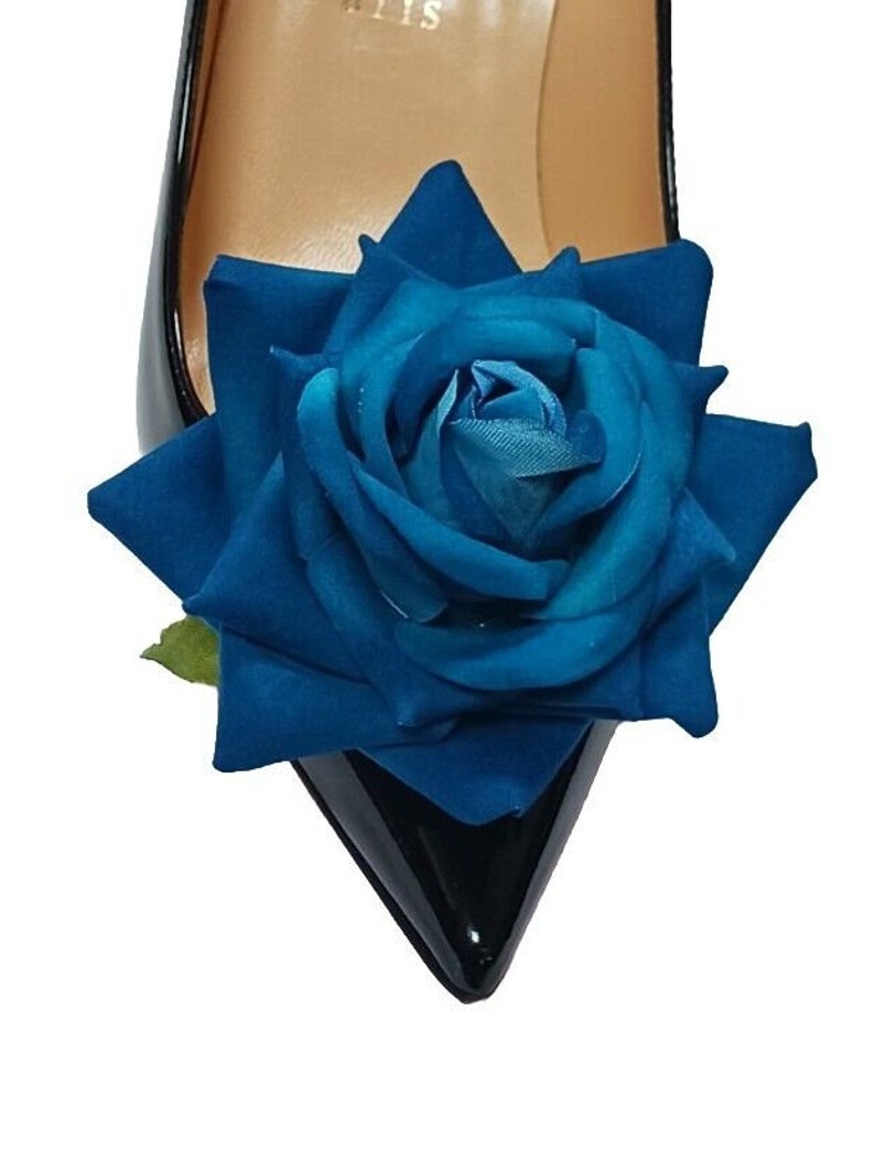 Flower Clips for Shoes 2 pcs, Shoe Clips, Shoe Accessories Please Choose Blue