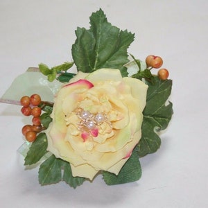 Prom, Wedding Accessories, Yellow Flower Corsage, Prom Wristlet, Rose Corsage