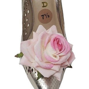 Flower Clips for Shoes 2 pcs, Shoe Clips, Shoe Accessories Please Choose Light Pink