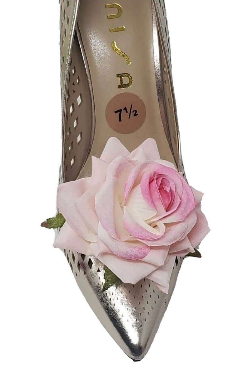 Flower Clips for Shoes 2 pcs, Shoe Clips, Shoe Accessories Please Choose Light Pink