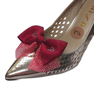 Bow Shoe Clips, Accessories for Shoes (2 pieces), Please Choose Color