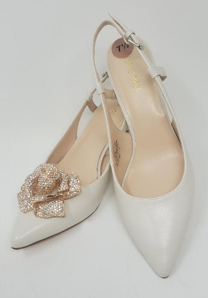 rhinestone bridal shoe clips - Oriane