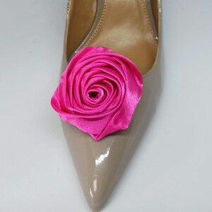 Pink Clip for Shoes (2 pieces), Flower Clip, Shoe Clips, Prom Shoe Accessories