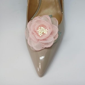 Pink Clip for Shoes (2 pieces), Flower Clip, Shoe Clips, Prom and Wedding Shoes Accessories