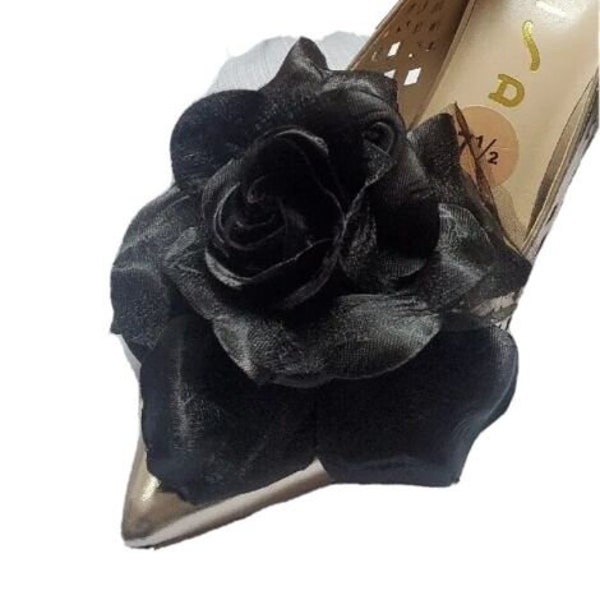 Large Flower Clips for Shoes (2 piece), Shoe Clips, Shoe Accessories - Please Choose Color