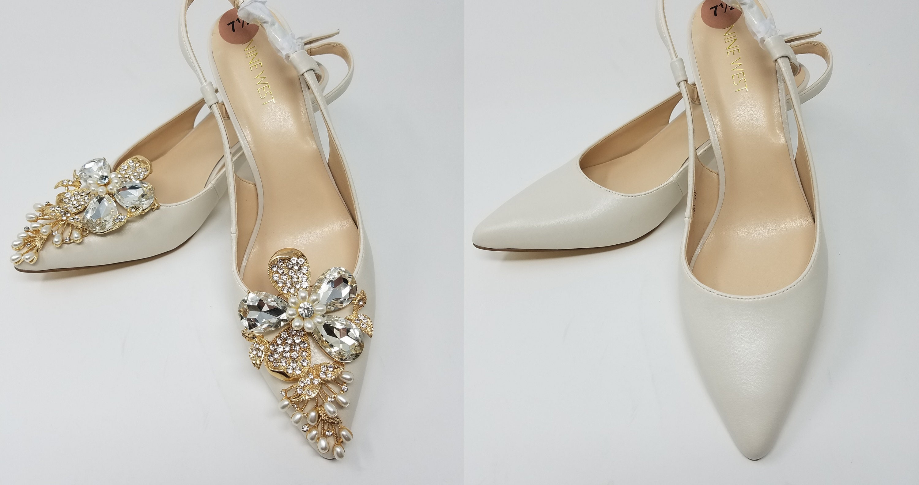 Gold Color Rhinestone Shoe Clips 2 Pcs Clips for Shoes Etsy