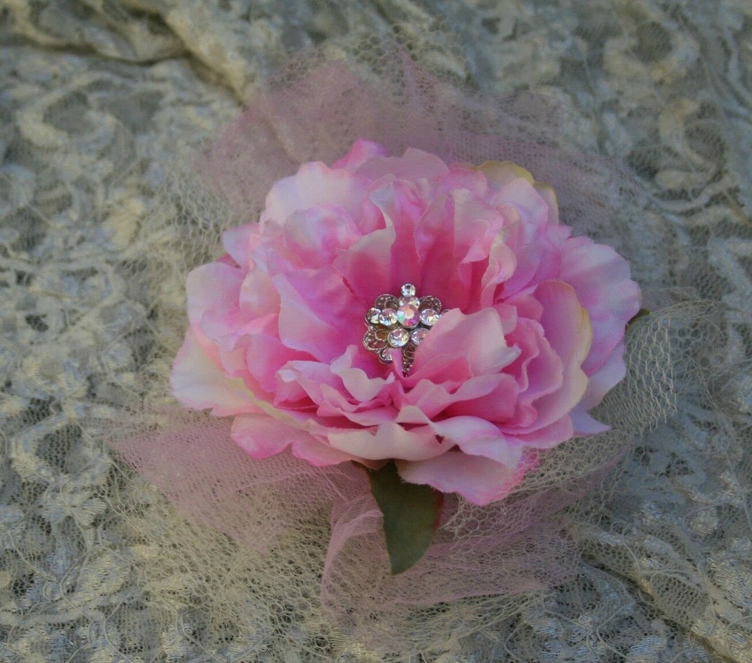 Pink Flower Pin Accessories for Clothes Etsy