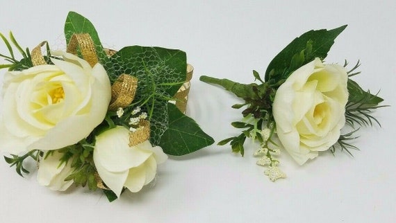 white flower corsages for prom