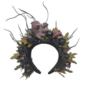 Halloween Accessory, Purple Color Flower Headband, Goddess Party Hair Accessory, Halloween Headband