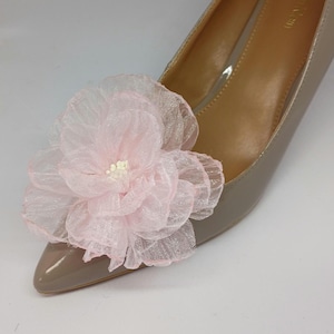 Pink Clip for Shoes (2 pieces), Flower Clip, Shoe Clips, Prom and Wedding Shoes Accessories