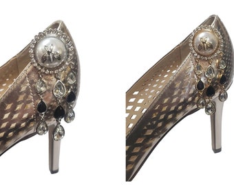 Shoe Clips with Bee and Rhinestone (2pcs), Shoe Clips, Shoe Accessory