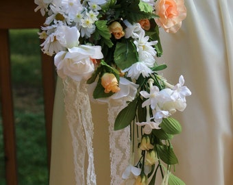 Boho Style Wedding Bridal Bouquet, Mixed Flowers Bouquet