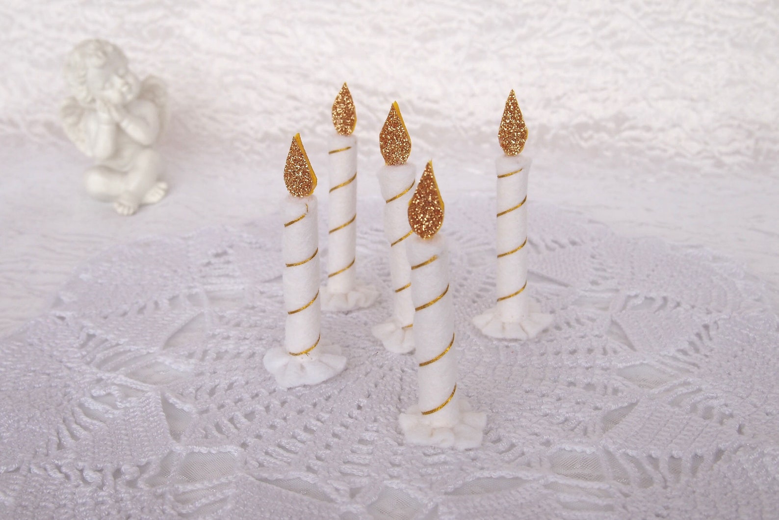 Felt Birthday candles with hook and loop tape removable Etsy