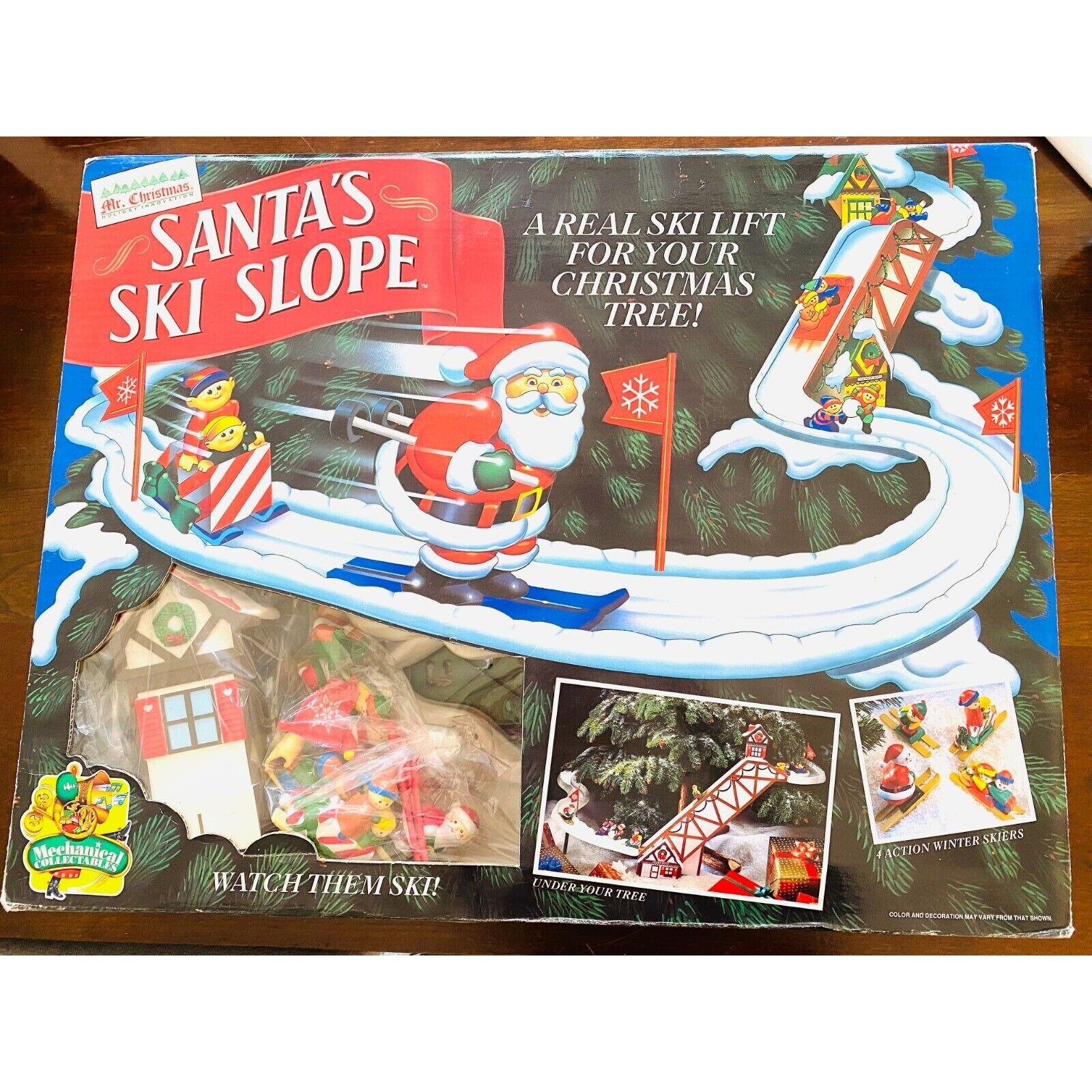 Mr. Christmas Santa's Ski Slope A Real Ski Lift for Your Christmas