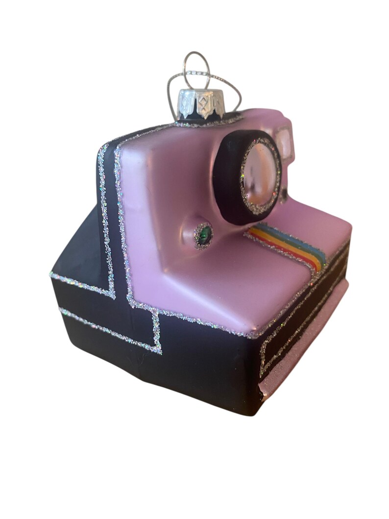 Adorno de cámara Polaroid de vidrio Anthropologie NWT imagen 3