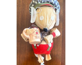 Kurt Adler Vintage Corn Husk Ornament Apple Cider 6 Inch H
