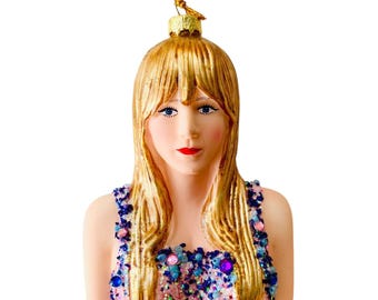 Taylor Ornament By Cody Foster Sequin Dress 4.5” High