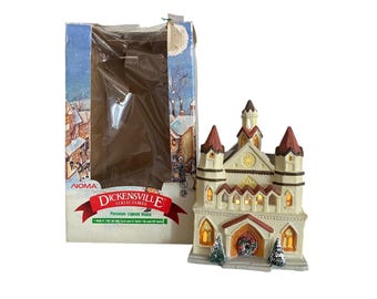 Noma Dickensville Porcelain Lighted House With Light and Cord 1996  Village Collectables