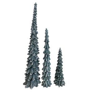 Department 56 Village Pencil Pines Cold Cast Porcelain Set of 3 #5246-9 VG