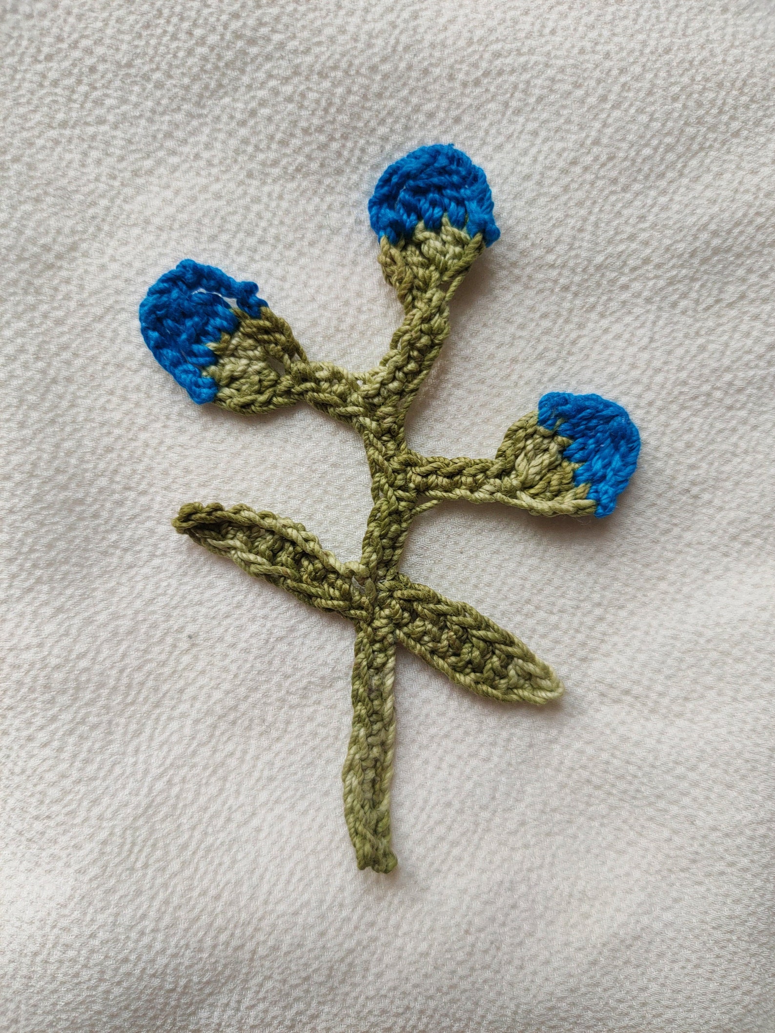 Crochet flower stem Etsy