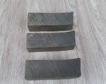 Bog oak blanks for knife handle making, woodworking, jewellery, hobby. Size 5.2" x 1.6" x 1.4" (130*40*35 mm) Morta Blank