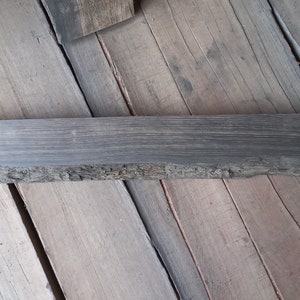 33&quot; Live Edge Bog Oak Plank: Rustic Woodworking Board